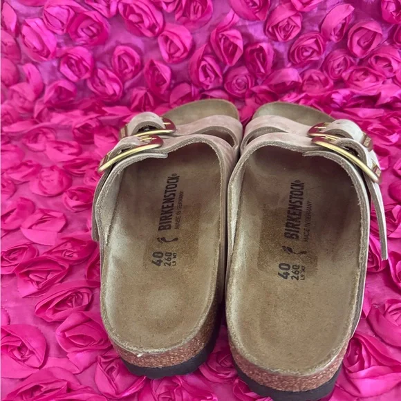 Women's Birkenstock Arizona Big Buckle Sandcastle Nubuck - Picture 4 of 7